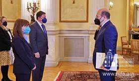 Դեսպան Մկրտչյանն իր հավատարմագրերն է հանձնել Հունաստանի Հանրապետության նախագահին
