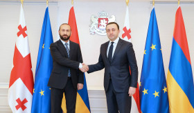 Meeting of Foreign Minister of Armenia Ararat Mirzoyan and Prime Minister of Georgia Irakli Gharibashvili