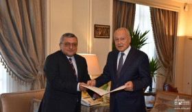 The meeting of Ambassador Poladyan with the Secretary-General of the League of Arab States Ahmed Aboul Gheit