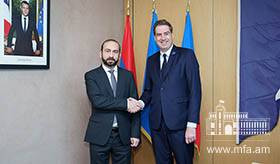 Встреча министра иностранных дел Армении с министром-делегатом по вопросам внешней торговли, экономической привлекательности и французских граждан за рубежом