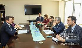 Le vice-ministre des affaires étrangères de l’Arménie a reçu la délégation de l’agence française de développement