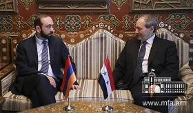Հայաստանի և Սիրիայի ԱԳ նախարարների հանդիպումը