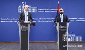 Press statement of the Foreign Minister of Armenia Ararat Mirzoyan and answer to the question of а journalist during a joint press conference with Leo Docherty, Under Secretary of State for Europe of the UK Foreign, Commonwealth & Development Office