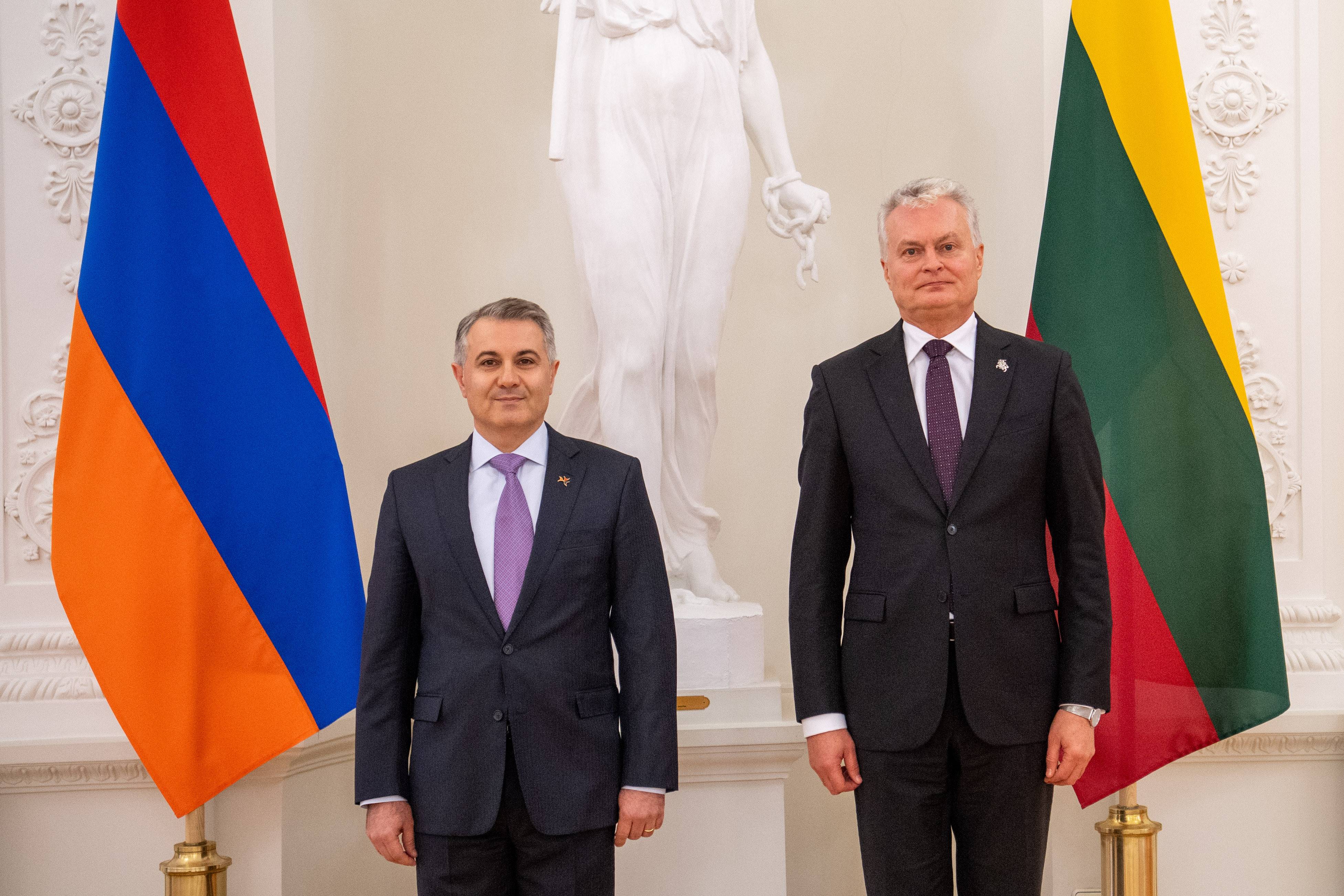 Ambassador of Armenia to Lithuania Ara Margarian presented his Letters ...