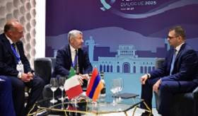 ՀՀ ԱԳ նախարարի տեղակալ Ռոբերտ Աբիսողոմոնյանի հանդիպումը  Իտալիայի ԱԳՆ հատուկ հարցերով բանագնաց Գերարդո Ամադուցիի և սենատոր Իվան Սկալֆարոտոյի հետ