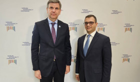 ՀՀ ԱԳ նախարարի տեղակալ Ռոբերտ Աբիսողոմոնյանի հանդիպումը ՄԱԿ Պարենի և գյուղատնտեսության կազմակերպության գլխավոր տնօրենի օգնական, Եվրոպայի և Կենտրոնական Ասիայի տարածաշրջանային ներկայացուցիչ  Վիորել Գուցուի հետ