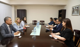 ՀՀ ԱԳ նախարարի տեղակալ Ռոբերտ Աբիսողոմոնյանի հանդիպումը Կարմիր Խաչի և Կարմիր մահիկի ընկերությունների միջազգային ֆեդերացիայի Հարավային Կովկասի երկրների կլաստերային պատվիրակության ղեկավար Սոնյա Վերոնիկա Բյորկլունդի հետ