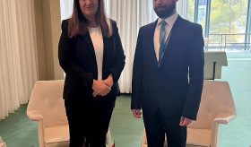 ՀՀ ԱԳ  նախարարի տեղակալ Վահան Կոստանյանի հանդիպումը Պաղեստինի Պետության ԱԳ և արտագաղթյալների հարցերով նախարարի հետ