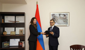 Newly appointed Director of the Office of the UN World Food Program in Armenia Leila Meliouh handed over a copy of her credentials to Deputy Foreign Minister of Armenia