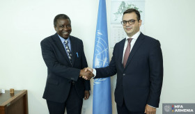 Meeting of Deputy Foreign Minister of Armenia Robert Abisoghomonyan with UN Under-Secretary-General and Special Adviser on the Prevention of Genocide Chaloka Beyani