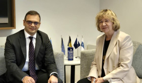 Meeting of Deputy Foreign Minister of Armenia Robert Abisoghomonyan with Director General of the Ministry of Foreign Affairs of Belgium Véronique Petit