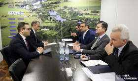 Meeting of the Deputy Foreign Minister of Armenia Robert Abisoghomonyan with State Secretary for Foreign Affairs and International Cooperation of Italy Giorgio Silli