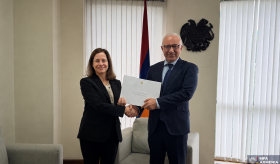 The Ambassador-designate of the Portugal presented copies of his credentials to the Deputy Foreign Minister of Armenia