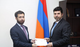 Newly appointed Ambassador of Greece presented copies of his credentials to the Deputy Minister of Foreign Affairs and International Trade of Armenia 08/10/2026