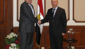 Ambassador  Melkonian's meeting with the Minister of Civil Aviation of Egypt