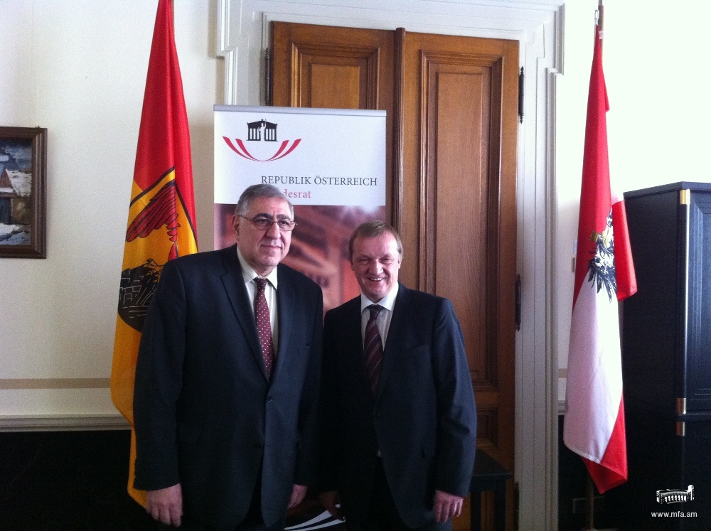 Դեսպան Կիրակոսյանի հանդիպումը Ավստրիայի Դաշնային խորհրդի նախագահի հետ