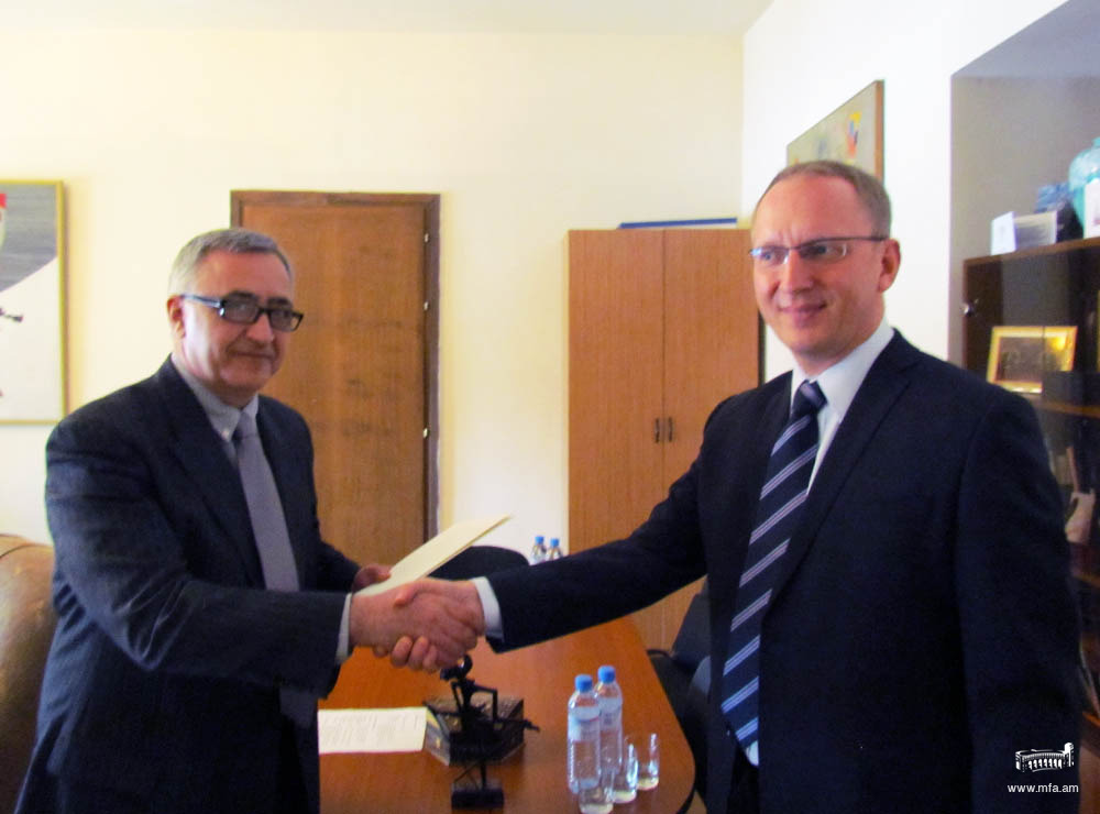 Նախարարի տեղակալ Սերգեյ Մանասարյանն   ընդունեց Չեխիայի նորանշանակ դեսպանին