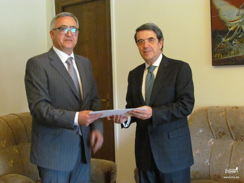 Նախարարի տեղակալ Սերգեյ Մանասարյանն ընդունեց Պորտուգալիայի նորանշանակ դեսպանին