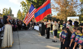 Հայոց ցեղասպանության զոհերի հիշատակին նվիրված հուշարձանի հիմնարկեքի արարողություն Ֆրեզնոյում
