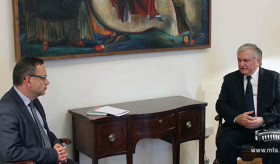 The newly appointed Ambassador of France presented the copies of credentials to the Minister of Foreign Affairs