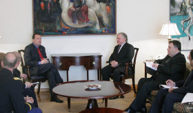 The newly-appointed Ambassador of the United States handed over copies of his credentials to the Foreign Minister of Armenia