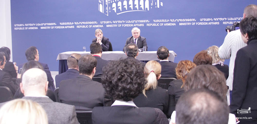 The Address and Answers of Edward Nalbandian to the Questions at the Joint Press Conference with the EU Commissioner Hahn
