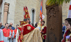 Խաչքարի օծման արարողություն Բաթումում