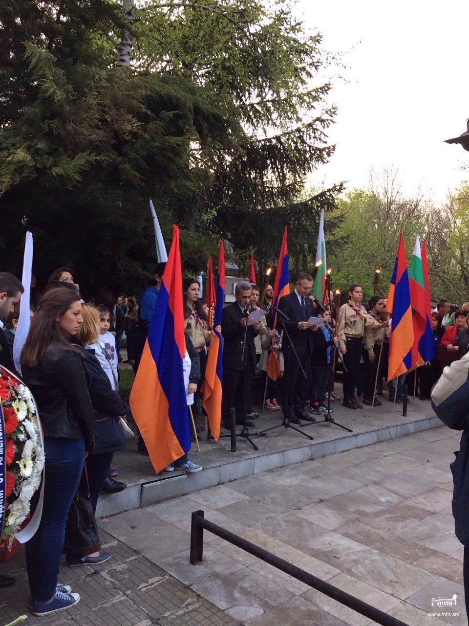 Հայոց ցեղասպանության 100-րդ տարելիցի  հիմնական միջոցառումները Բուլղարիայում