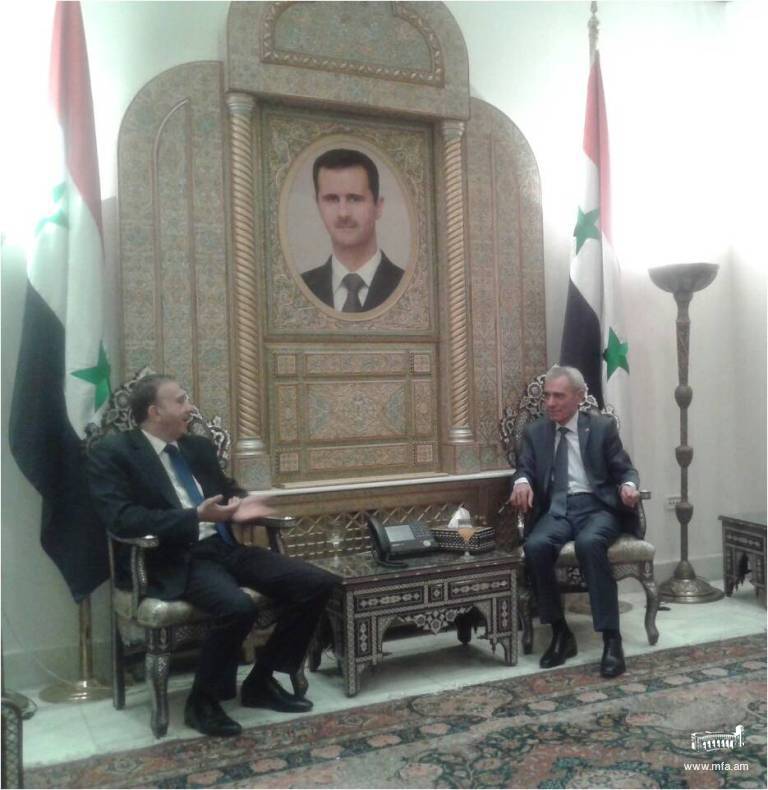Դեսպան Փոլադյանի հանդիպումը Սիրիայի ժողովրդական ժողովի նախագահի հետ