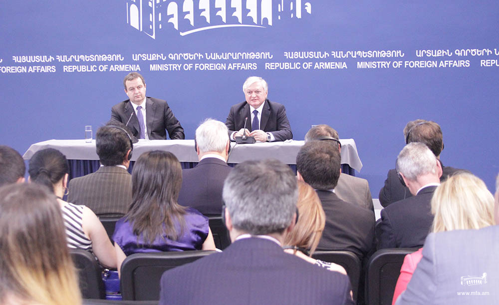 Address and Q&A of Foreign Minister Edward Nalbandian at the joint press conference with the OSCE CiO, First Deputy Prime-Minister, Minister of Foreign Affairs of Serbia, Ivica Dačić