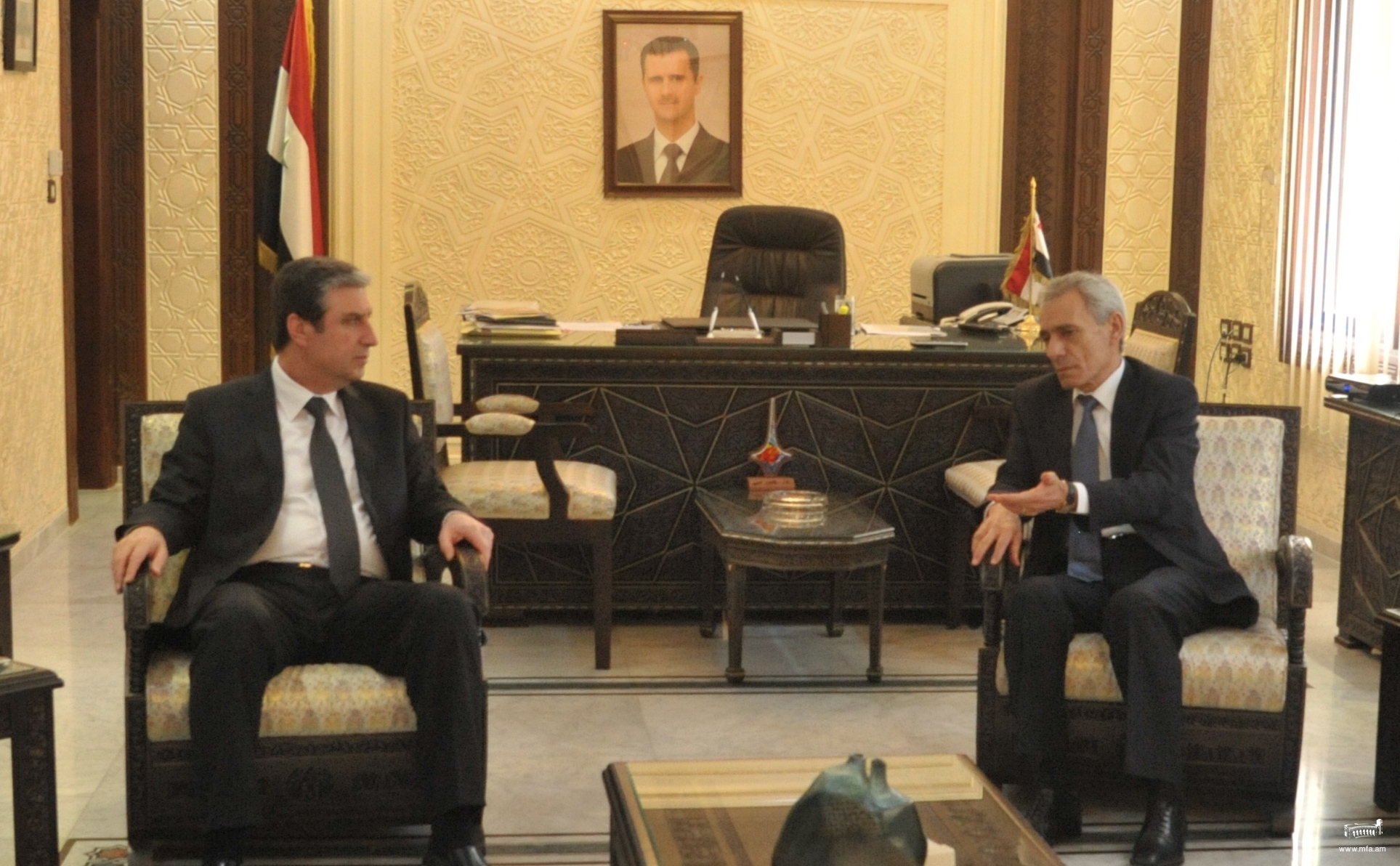 Դեսպան Արշակ Փոլադյանի հանդիպումը Սիրիայի մշակույթի նախարարի հետ