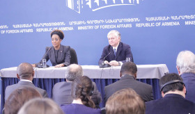 Էդվարդ Նալբանդյանի խոսքը Ֆրանկոֆոնիայի միջազգային կազմակերպության Գլխավոր քարտուղար Միկայել Ժանի հետ համատեղ ճեպազրույցին