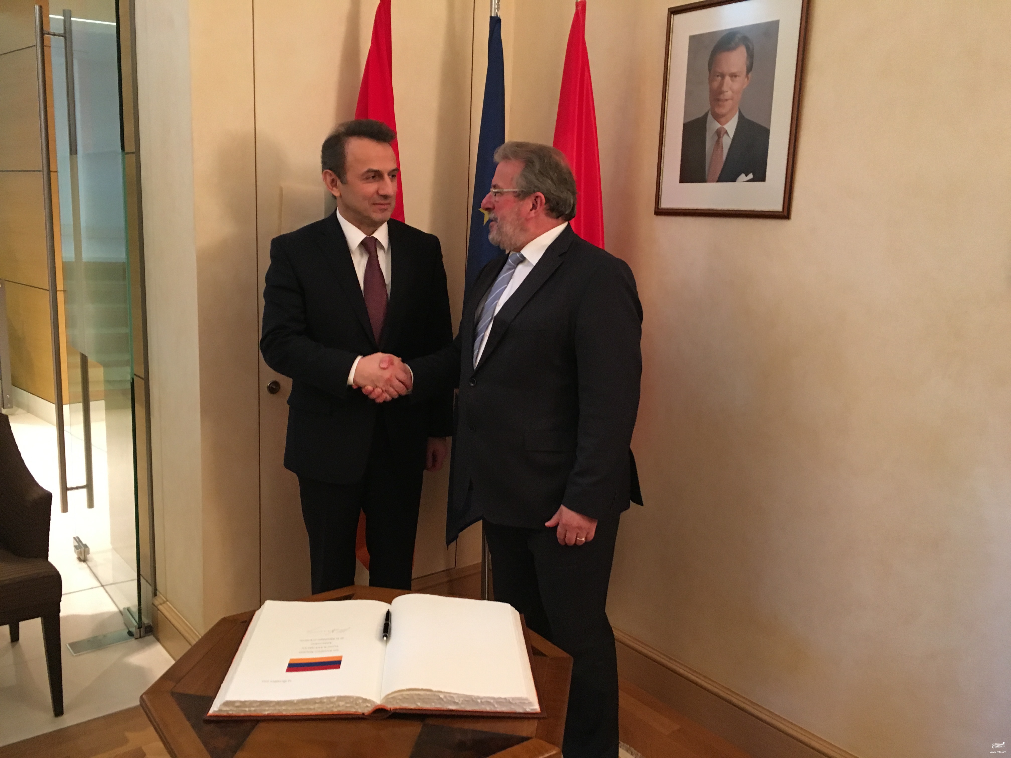 ՀՀ դեսպան Թաթուլ Մարգարյանը հանդիպում ունեցավ Լյուքսեմբուրգի Մեծ Դքսության խորհրդարանի նախագահ Մարս Դի Բարթոլոմեոյի հետ