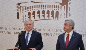 Նախագահը մասնակցել է Ամանորի և Սուրբ Ծննդյան տոների առթիվ արտաքին գործերի նախարարության ընդունելությանը