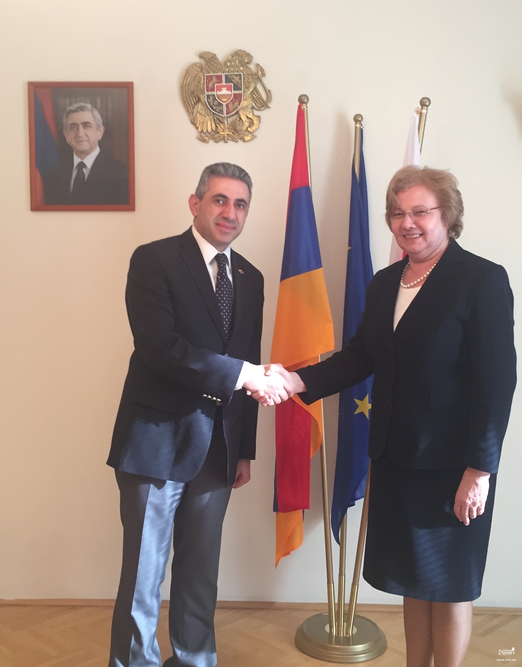 Լեհաստանում ՀՀ դեսպանի հանդիպումը Զաբժեի քաղաքապետի հետ