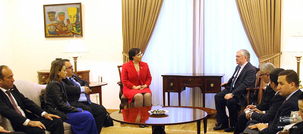 Foreign Minister of Armenia received delegation of Knesset of Israel, headed by Deputy Speaker