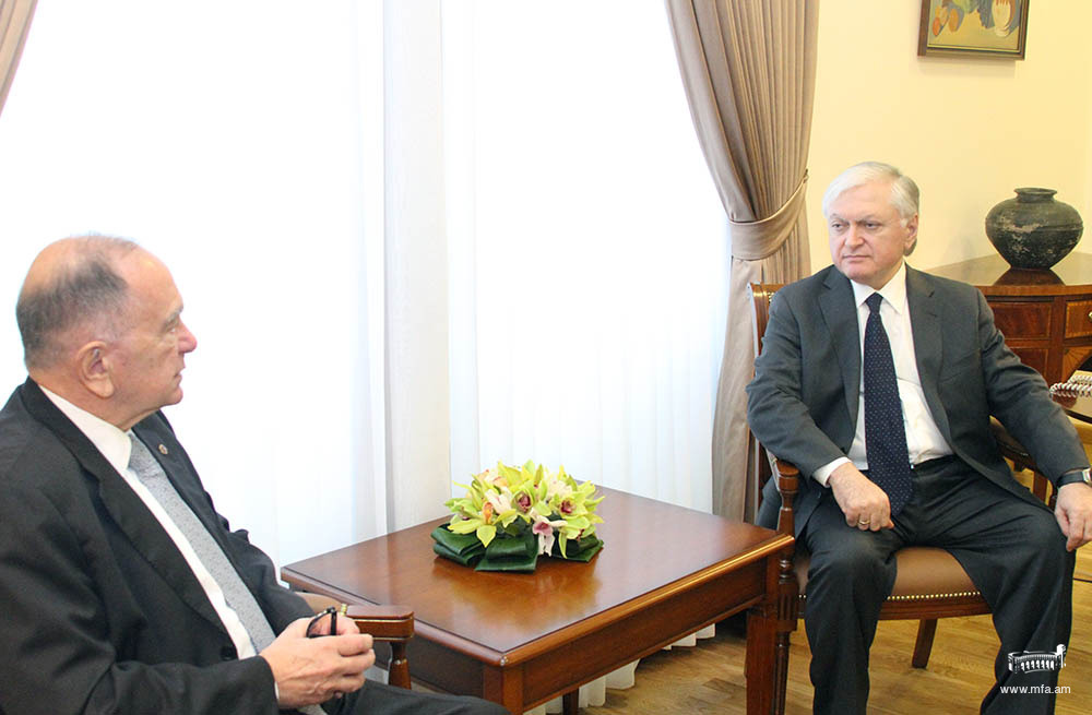 Edward Nalbandian received Edward Djerejian, eminent diplomat and political scientist