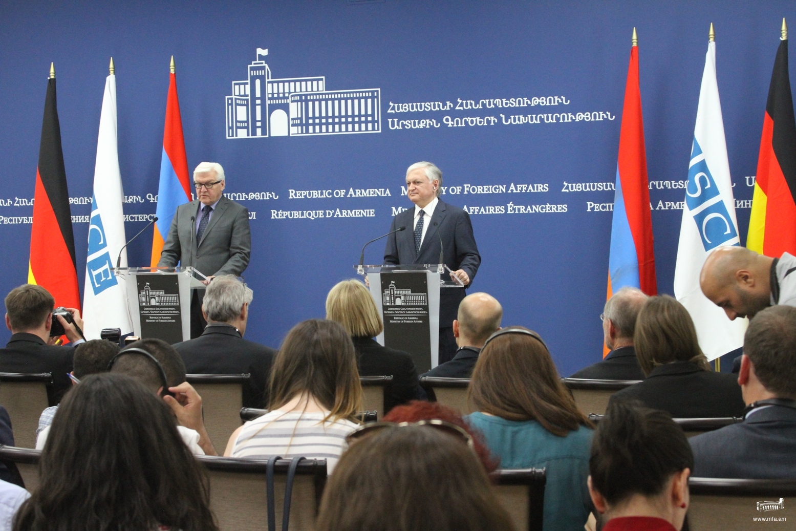 Remarks of Foreign Minister Edward Nalbandian during the joint press conference with Frank-Walter Steinmeier, Federal Foreign Minister of Germany and the OSCE Chairperson-in-Office