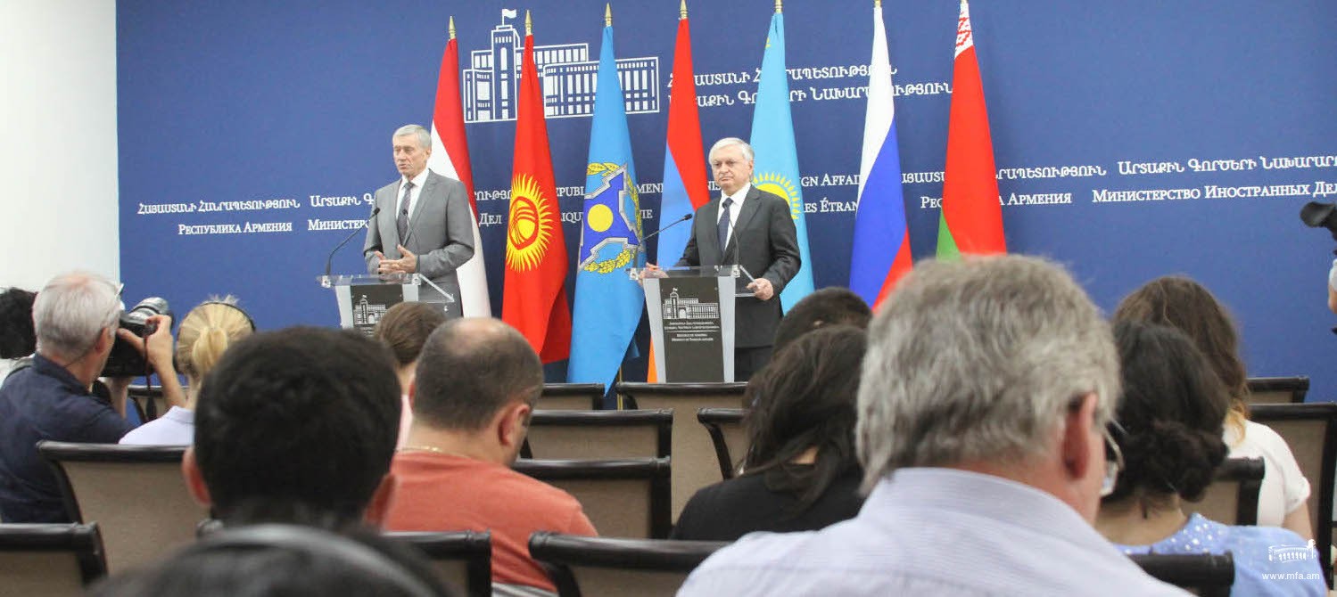 Press Statement of Foreign Minister Edward Nalbandian on the results of the session of the CSTO Council of Ministers of Foreign Affairs