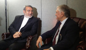 Edward Nalbandian met Abdolreza Fazli, Interior Minister of Iran