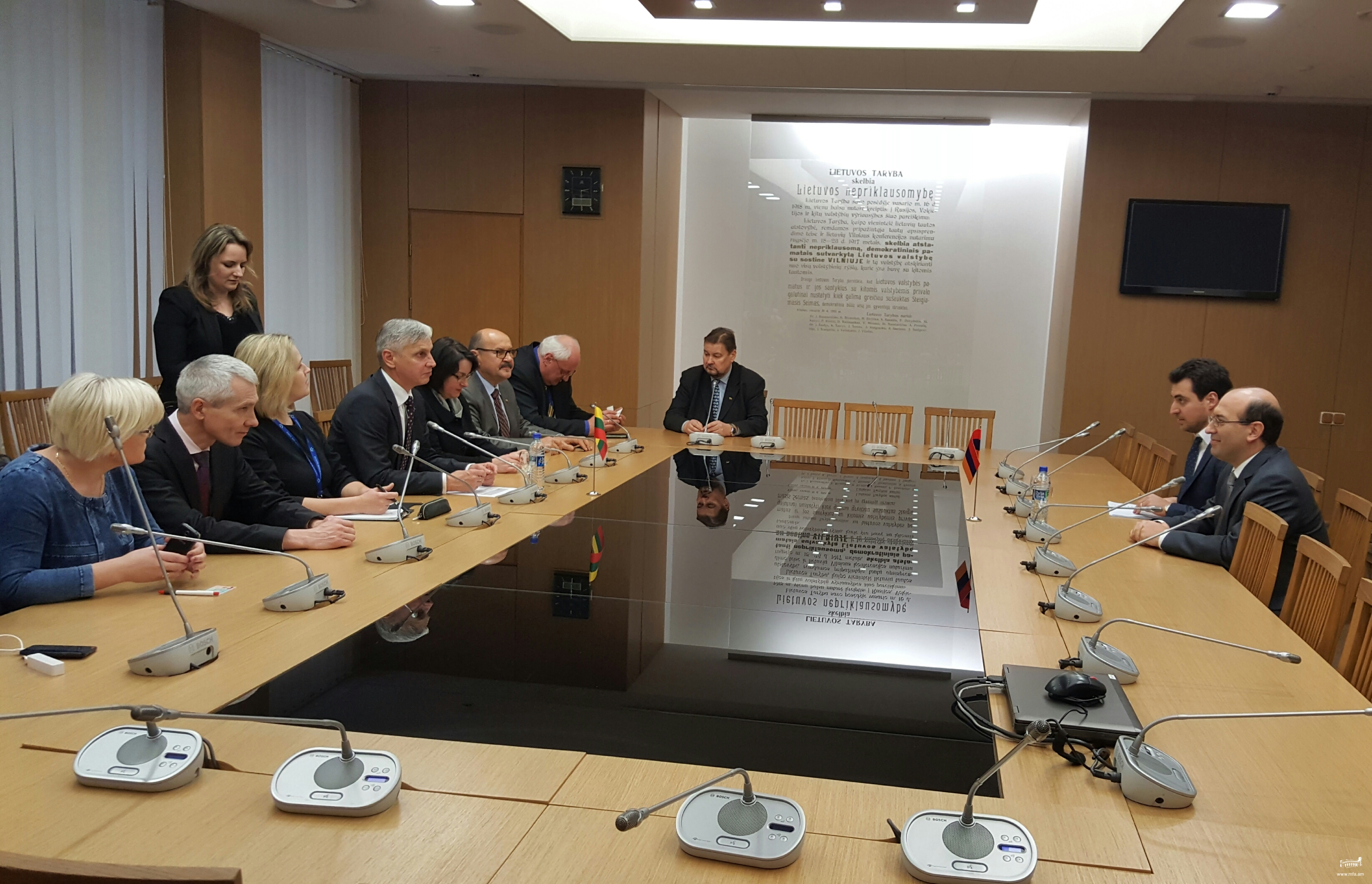 Ambassador Mkrtchyan’s meeting with the members of the Lithuanian Seimas’ Friendship Group