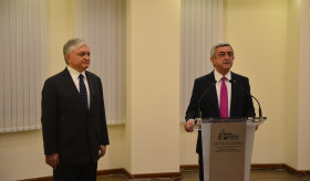 Հայաստանի Նախագահը մասնակցեց Ամանորի և Սուրբ ծննդյան տոների առթիվ ՀՀ արտաքին գործերի նախարարությունում կազմակերպված ընդունելությանը