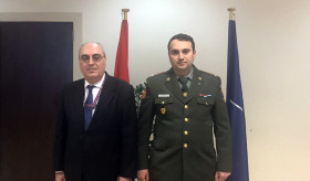 ՀՀ բանակի կազմավորման 25-ամյակին նվիրված ընդունելություն ՆԱՏՕ-ի կենտրոնակայանում