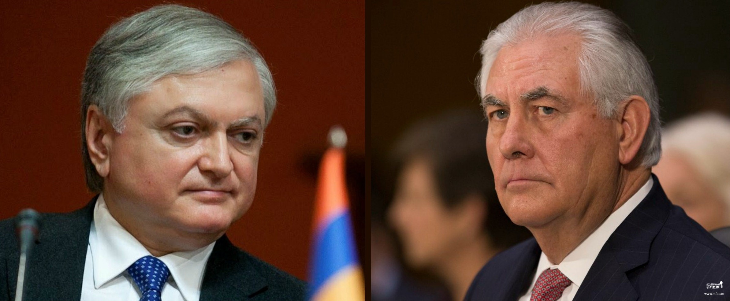 Edward Nalbandian a eu une  conversation t&eacute;l&eacute;phonique avec Rex Wayne Tillerson