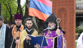 Հայկական խաչքարի բացման արարողություն Կիևում