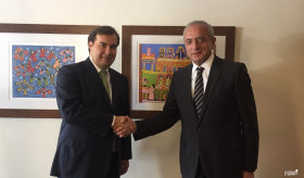 Դեսպան Գալոյանի հանդիպումը Բրազիլիայի Ազգային կոնգրեսի պատգամավորների պալատի նախագահ Ռոդրիգո Մայայի հետ