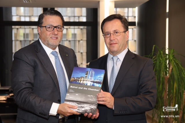 Դեսպան Մկրտչյանի հանդիպումը Լիբանանի առևտրի, արդյունաբերության և գյուղատնտեսության պալատների ֆեդերացիայի նախագահի հետ