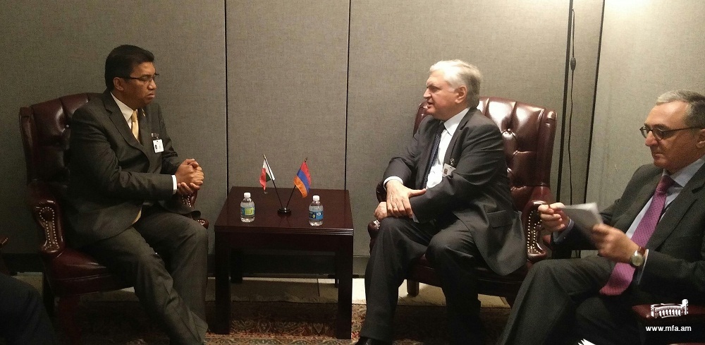 The telephone conversation of Foreign Ministers of Armenia and Madagascar