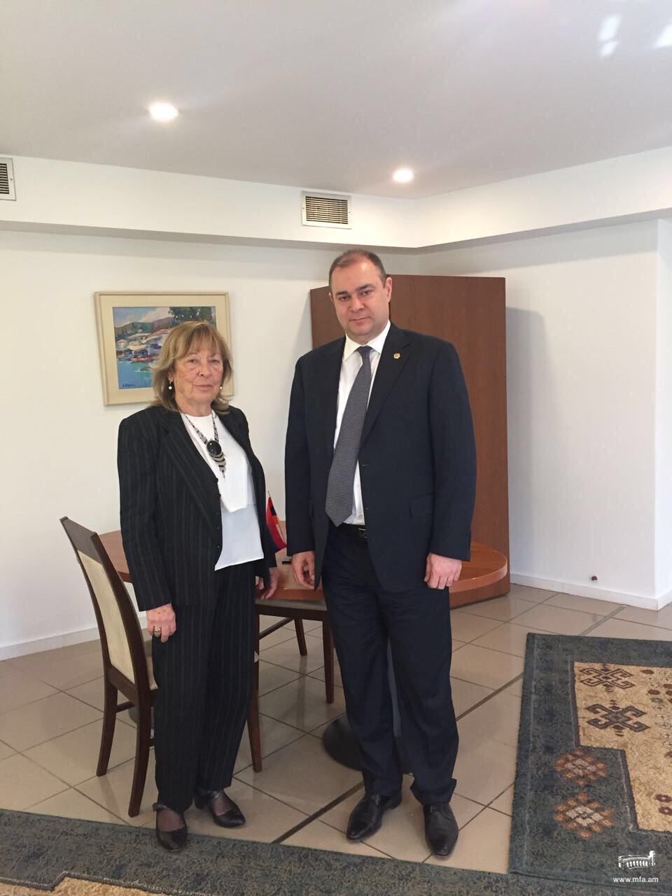 Դեսպան Չարչօղլյանի և Հունաստանի խորհրդարանի Հունաստան-Հայաստան միջխորհրդարանական բարեկամության խմբի նախագահի հանդիպմումը