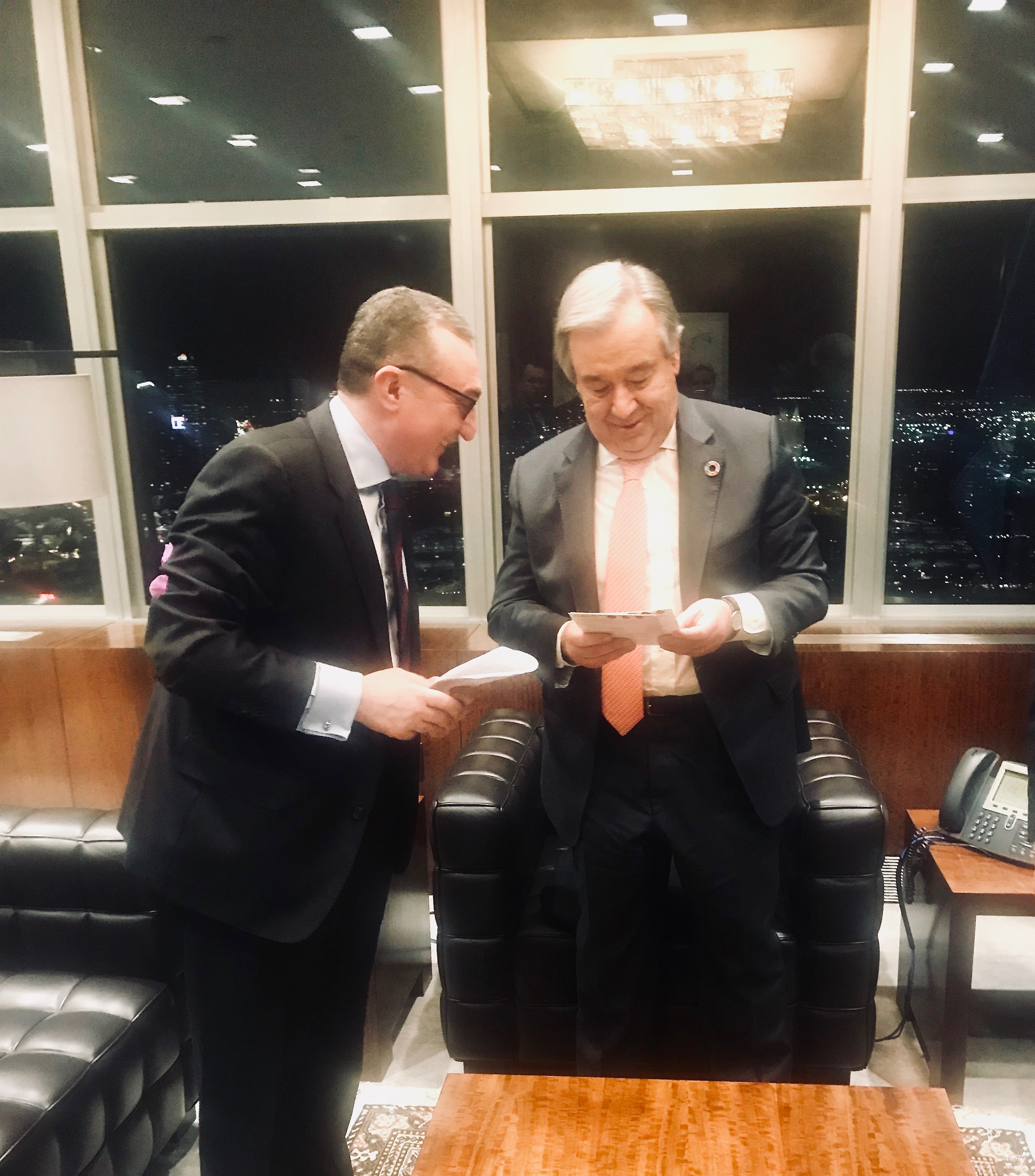 Meeting of Ambassador Mnatsakanyan with the UN Secretary-General António Guterres